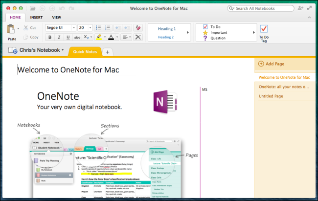 onenote for mac tutorial 2016